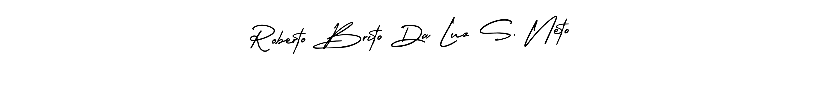 You can use this online signature creator to create a handwritten signature for the name Roberto Brito Da Luz S. Neto. This is the best online autograph maker. Roberto Brito Da Luz S. Neto signature style 3 images and pictures png