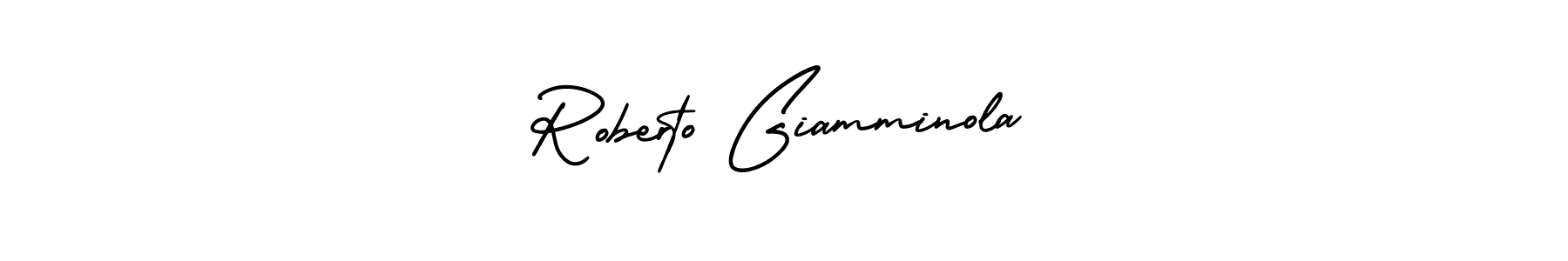 Create a beautiful signature design for name Roberto Giamminola. With this signature (AmerikaSignatureDemo-Regular) fonts, you can make a handwritten signature for free. Roberto Giamminola signature style 3 images and pictures png