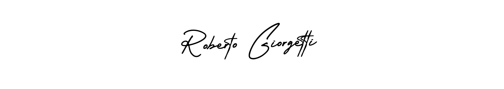 Make a beautiful signature design for name Roberto Giorgetti. With this signature (AmerikaSignatureDemo-Regular) style, you can create a handwritten signature for free. Roberto Giorgetti signature style 3 images and pictures png