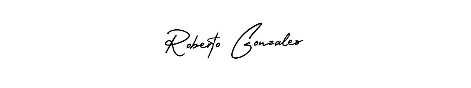 How to make Roberto Gonzales signature? AmerikaSignatureDemo-Regular is a professional autograph style. Create handwritten signature for Roberto Gonzales name. Roberto Gonzales signature style 3 images and pictures png