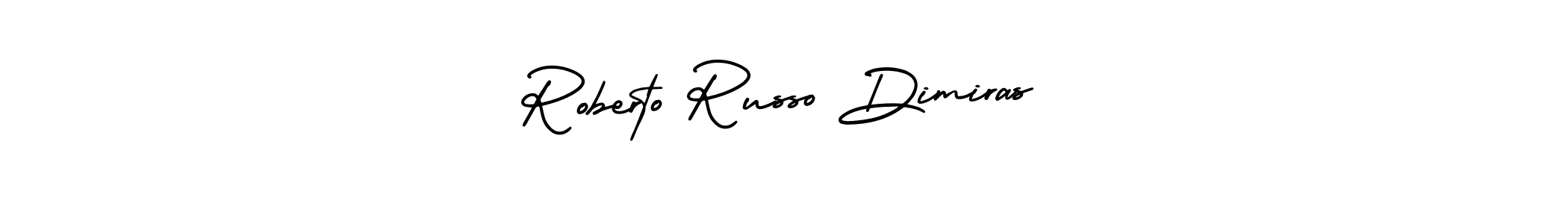 The best way (AmerikaSignatureDemo-Regular) to make a short signature is to pick only two or three words in your name. The name Roberto Russo Dimiras include a total of six letters. For converting this name. Roberto Russo Dimiras signature style 3 images and pictures png