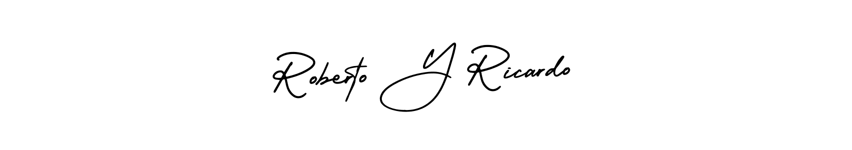 See photos of Roberto Y Ricardo official signature by Spectra . Check more albums & portfolios. Read reviews & check more about AmerikaSignatureDemo-Regular font. Roberto Y Ricardo signature style 3 images and pictures png