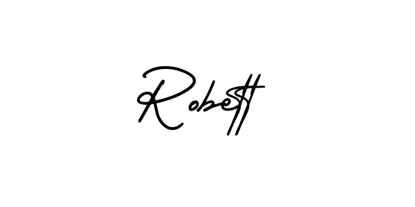 Design your own signature with our free online signature maker. With this signature software, you can create a handwritten (AmerikaSignatureDemo-Regular) signature for name Robett. Robett signature style 3 images and pictures png