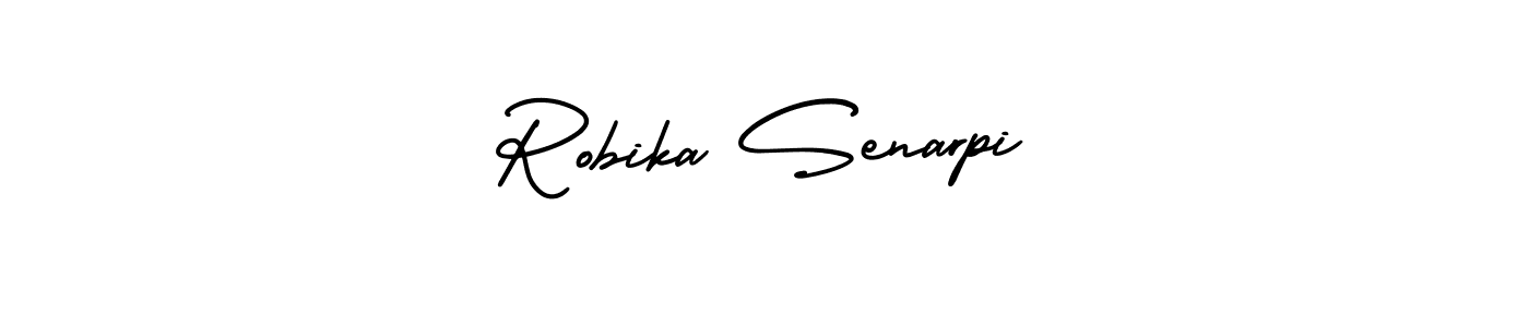 How to make Robika Senarpi signature? AmerikaSignatureDemo-Regular is a professional autograph style. Create handwritten signature for Robika Senarpi name. Robika Senarpi signature style 3 images and pictures png