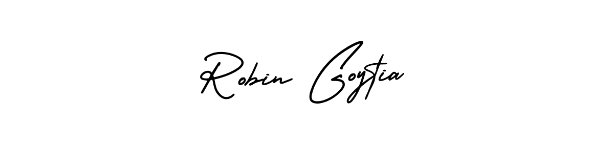 It looks lik you need a new signature style for name Robin Goytia. Design unique handwritten (AmerikaSignatureDemo-Regular) signature with our free signature maker in just a few clicks. Robin Goytia signature style 3 images and pictures png