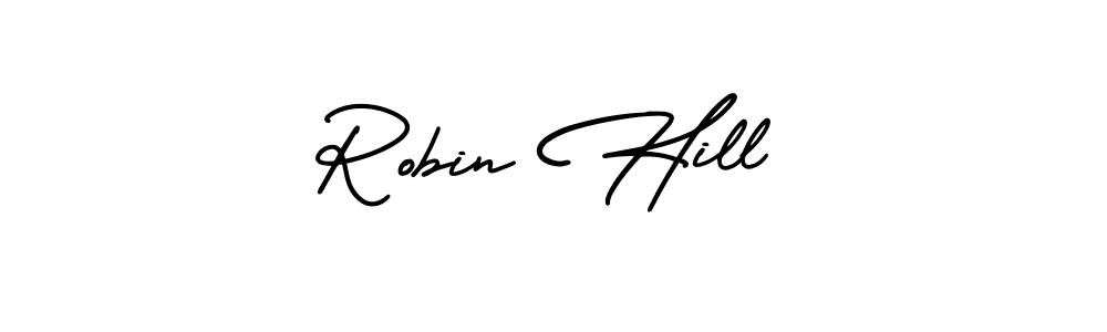 How to make Robin Hill name signature. Use AmerikaSignatureDemo-Regular style for creating short signs online. This is the latest handwritten sign. Robin Hill signature style 3 images and pictures png