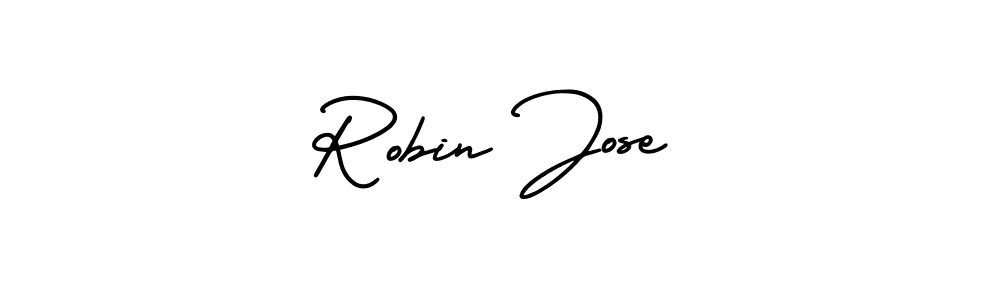 Similarly AmerikaSignatureDemo-Regular is the best handwritten signature design. Signature creator online .You can use it as an online autograph creator for name Robin Jose. Robin Jose signature style 3 images and pictures png