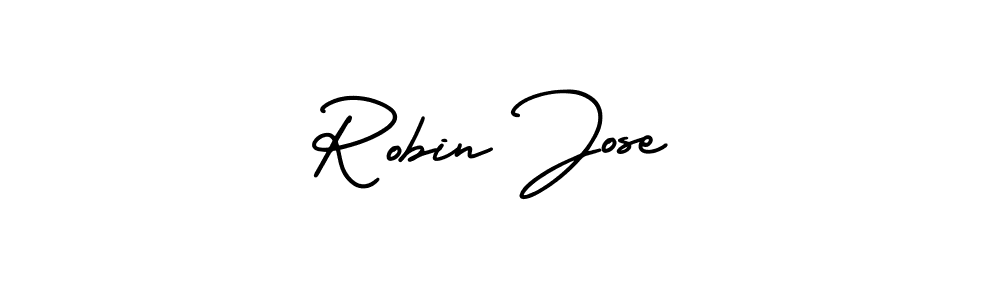 Robin Jose stylish signature style. Best Handwritten Sign (AmerikaSignatureDemo-Regular) for my name. Handwritten Signature Collection Ideas for my name Robin Jose. Robin Jose signature style 3 images and pictures png