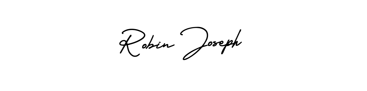 The best way (AmerikaSignatureDemo-Regular) to make a short signature is to pick only two or three words in your name. The name Robin Joseph include a total of six letters. For converting this name. Robin Joseph signature style 3 images and pictures png