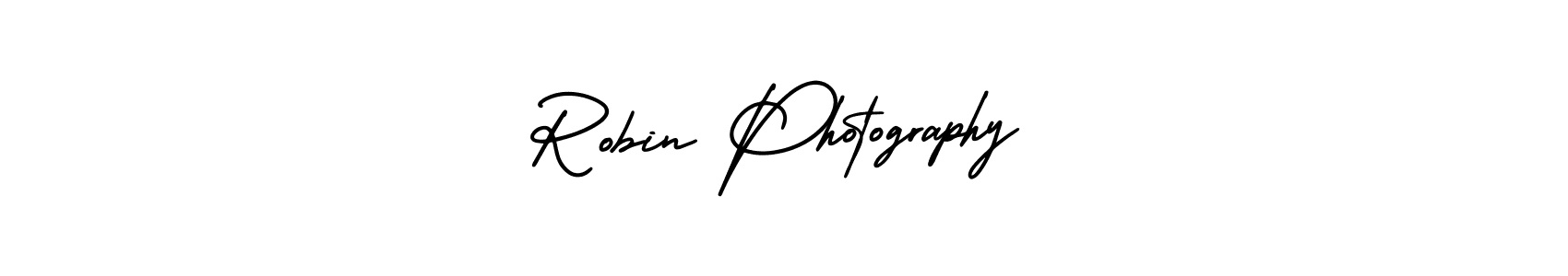 You should practise on your own different ways (AmerikaSignatureDemo-Regular) to write your name (Robin Photography) in signature. don't let someone else do it for you. Robin Photography signature style 3 images and pictures png