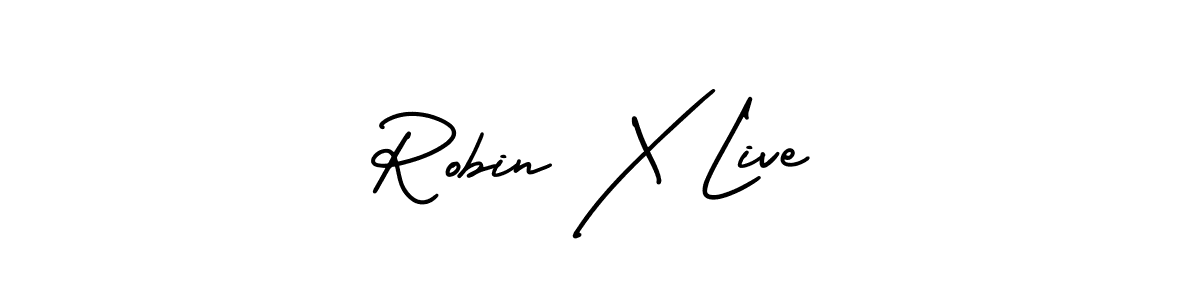 Make a beautiful signature design for name Robin X Live. With this signature (AmerikaSignatureDemo-Regular) style, you can create a handwritten signature for free. Robin X Live signature style 3 images and pictures png