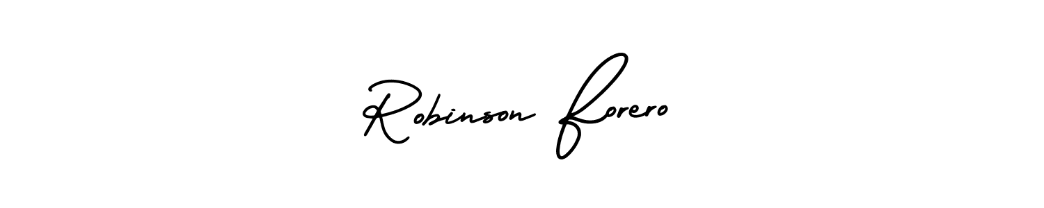 Make a beautiful signature design for name Robinson Forero. With this signature (AmerikaSignatureDemo-Regular) style, you can create a handwritten signature for free. Robinson Forero signature style 3 images and pictures png