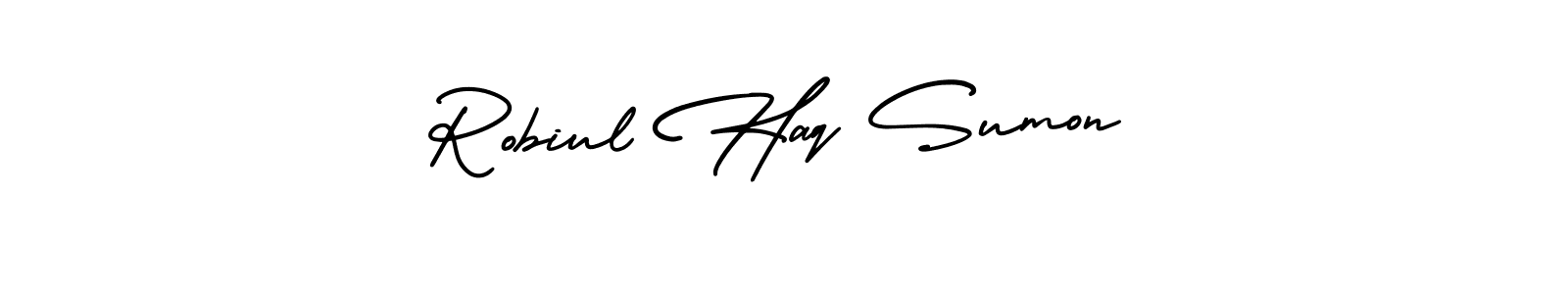 Similarly AmerikaSignatureDemo-Regular is the best handwritten signature design. Signature creator online .You can use it as an online autograph creator for name Robiul Haq Sumon. Robiul Haq Sumon signature style 3 images and pictures png