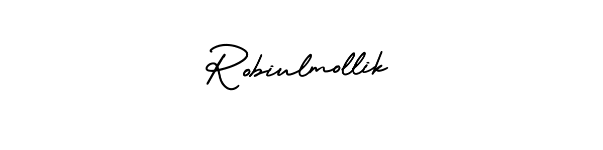 Make a beautiful signature design for name Robiulmollik. With this signature (AmerikaSignatureDemo-Regular) style, you can create a handwritten signature for free. Robiulmollik signature style 3 images and pictures png