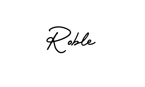 Roble stylish signature style. Best Handwritten Sign (AmerikaSignatureDemo-Regular) for my name. Handwritten Signature Collection Ideas for my name Roble. Roble signature style 3 images and pictures png