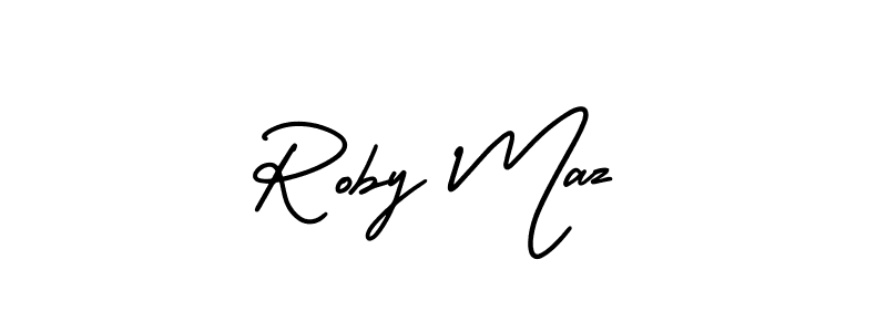 Also we have Roby Maz name is the best signature style. Create professional handwritten signature collection using AmerikaSignatureDemo-Regular autograph style. Roby Maz signature style 3 images and pictures png