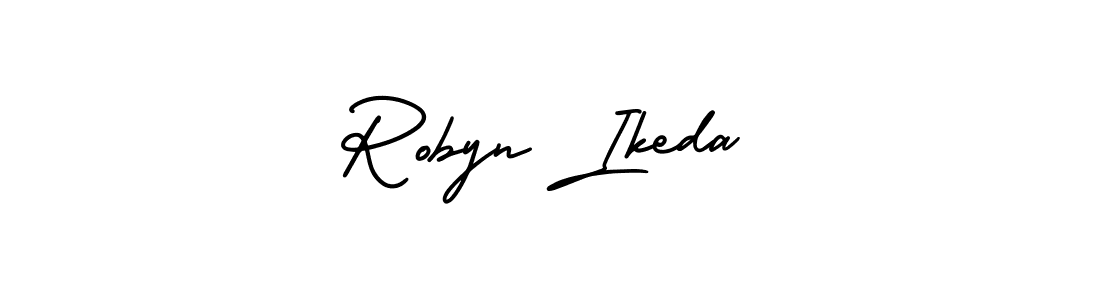 How to make Robyn Ikeda name signature. Use AmerikaSignatureDemo-Regular style for creating short signs online. This is the latest handwritten sign. Robyn Ikeda signature style 3 images and pictures png