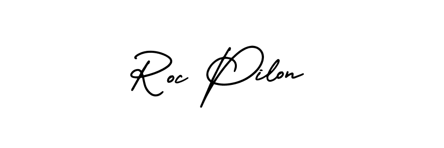 How to make Roc Pilon signature? AmerikaSignatureDemo-Regular is a professional autograph style. Create handwritten signature for Roc Pilon name. Roc Pilon signature style 3 images and pictures png