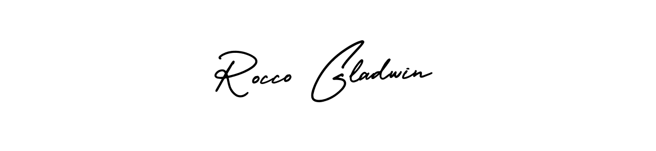 Here are the top 10 professional signature styles for the name Rocco Gladwin. These are the best autograph styles you can use for your name. Rocco Gladwin signature style 3 images and pictures png