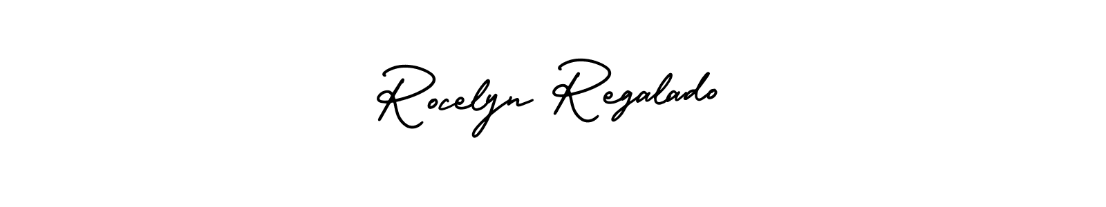 How to Draw Rocelyn Regalado signature style? AmerikaSignatureDemo-Regular is a latest design signature styles for name Rocelyn Regalado. Rocelyn Regalado signature style 3 images and pictures png