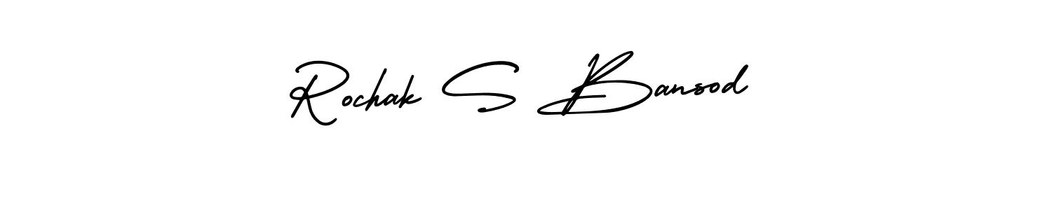 Create a beautiful signature design for name Rochak S Bansod. With this signature (AmerikaSignatureDemo-Regular) fonts, you can make a handwritten signature for free. Rochak S Bansod signature style 3 images and pictures png