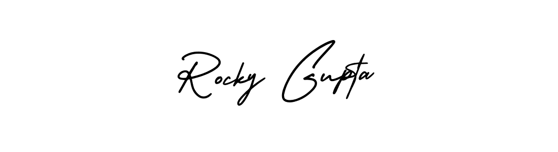 Check out images of Autograph of Rocky Gupta name. Actor Rocky Gupta Signature Style. AmerikaSignatureDemo-Regular is a professional sign style online. Rocky Gupta signature style 3 images and pictures png