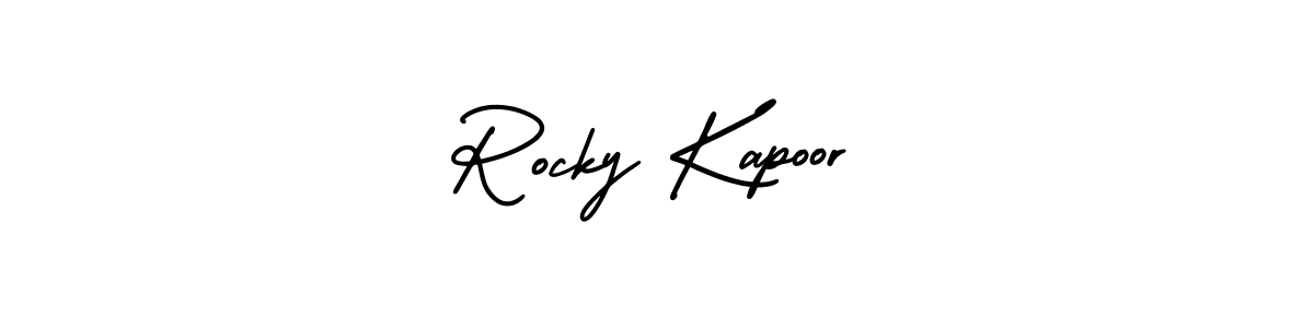 Also You can easily find your signature by using the search form. We will create Rocky Kapoor name handwritten signature images for you free of cost using AmerikaSignatureDemo-Regular sign style. Rocky Kapoor signature style 3 images and pictures png
