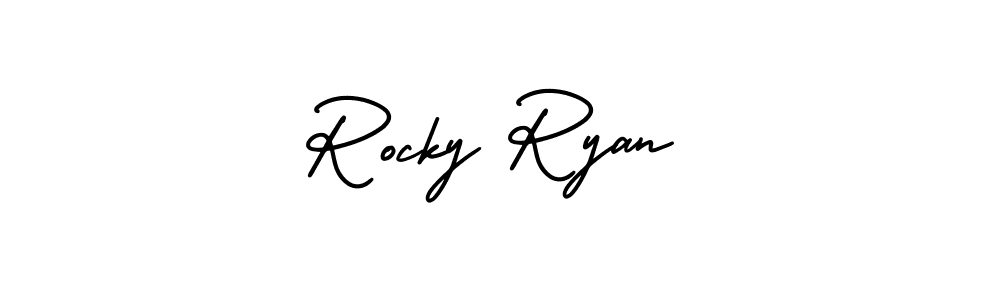 Similarly AmerikaSignatureDemo-Regular is the best handwritten signature design. Signature creator online .You can use it as an online autograph creator for name Rocky Ryan. Rocky Ryan signature style 3 images and pictures png