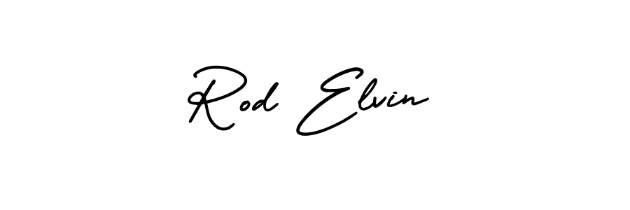 Make a beautiful signature design for name Rod Elvin. With this signature (AmerikaSignatureDemo-Regular) style, you can create a handwritten signature for free. Rod Elvin signature style 3 images and pictures png