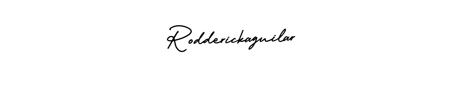 How to make Rodderickaguilar name signature. Use AmerikaSignatureDemo-Regular style for creating short signs online. This is the latest handwritten sign. Rodderickaguilar signature style 3 images and pictures png