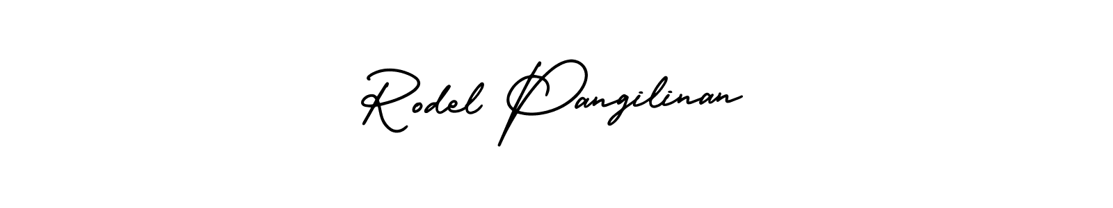 You should practise on your own different ways (AmerikaSignatureDemo-Regular) to write your name (Rodel Pangilinan) in signature. don't let someone else do it for you. Rodel Pangilinan signature style 3 images and pictures png