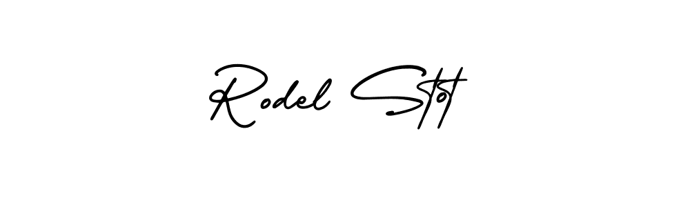 It looks lik you need a new signature style for name Rodel Stot. Design unique handwritten (AmerikaSignatureDemo-Regular) signature with our free signature maker in just a few clicks. Rodel Stot signature style 3 images and pictures png