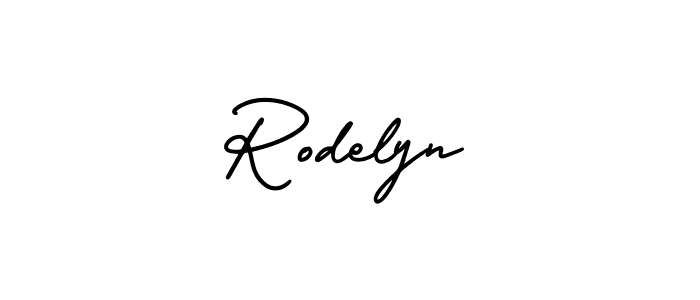 Make a beautiful signature design for name Rodelyn. With this signature (AmerikaSignatureDemo-Regular) style, you can create a handwritten signature for free. Rodelyn signature style 3 images and pictures png