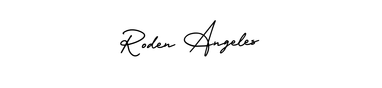 Design your own signature with our free online signature maker. With this signature software, you can create a handwritten (AmerikaSignatureDemo-Regular) signature for name Roden Angeles. Roden Angeles signature style 3 images and pictures png