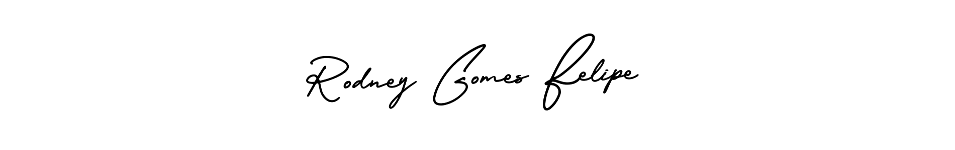 You can use this online signature creator to create a handwritten signature for the name Rodney Gomes Felipe. This is the best online autograph maker. Rodney Gomes Felipe signature style 3 images and pictures png