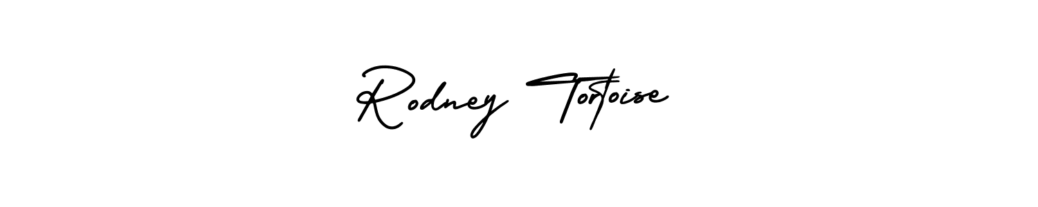 Rodney Tortoise stylish signature style. Best Handwritten Sign (AmerikaSignatureDemo-Regular) for my name. Handwritten Signature Collection Ideas for my name Rodney Tortoise. Rodney Tortoise signature style 3 images and pictures png