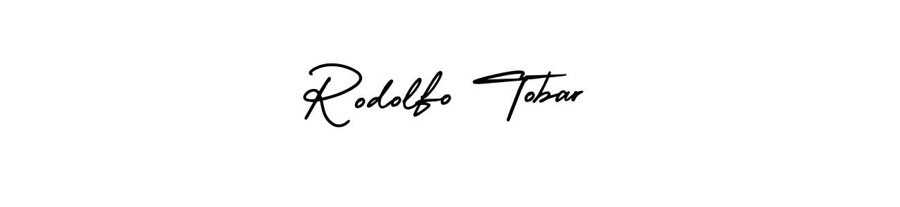 Make a short Rodolfo Tobar signature style. Manage your documents anywhere anytime using AmerikaSignatureDemo-Regular. Create and add eSignatures, submit forms, share and send files easily. Rodolfo Tobar signature style 3 images and pictures png