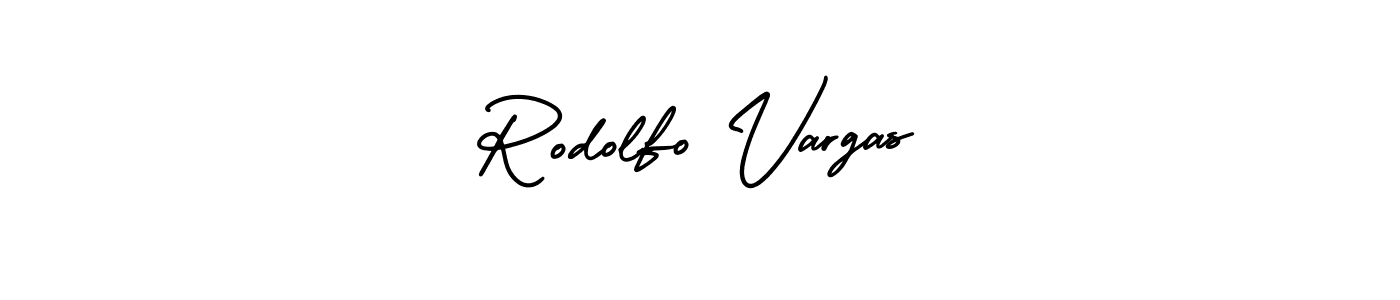 How to make Rodolfo Vargas name signature. Use AmerikaSignatureDemo-Regular style for creating short signs online. This is the latest handwritten sign. Rodolfo Vargas signature style 3 images and pictures png