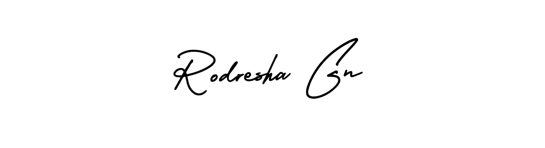 AmerikaSignatureDemo-Regular is a professional signature style that is perfect for those who want to add a touch of class to their signature. It is also a great choice for those who want to make their signature more unique. Get Rodresha Gn name to fancy signature for free. Rodresha Gn signature style 3 images and pictures png