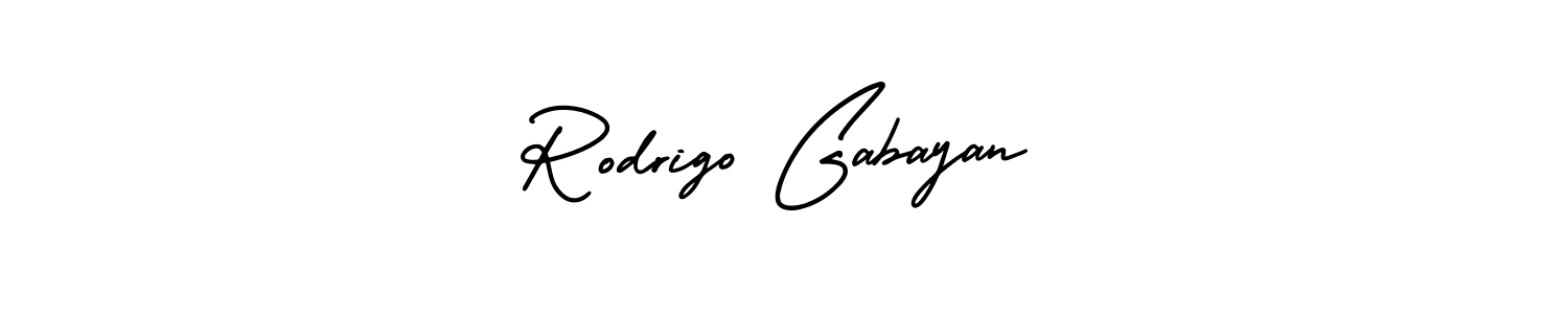 How to make Rodrigo Gabayan name signature. Use AmerikaSignatureDemo-Regular style for creating short signs online. This is the latest handwritten sign. Rodrigo Gabayan signature style 3 images and pictures png