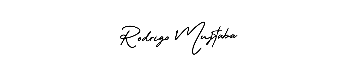 How to Draw Rodrigo Mujtaba signature style? AmerikaSignatureDemo-Regular is a latest design signature styles for name Rodrigo Mujtaba. Rodrigo Mujtaba signature style 3 images and pictures png