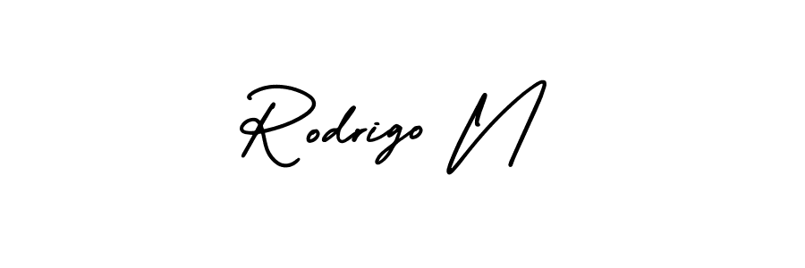 Also we have Rodrigo N name is the best signature style. Create professional handwritten signature collection using AmerikaSignatureDemo-Regular autograph style. Rodrigo N signature style 3 images and pictures png
