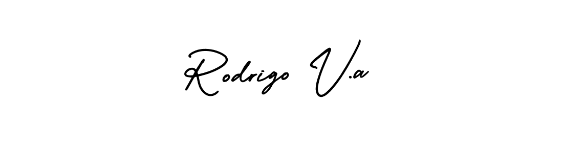 How to make Rodrigo V.a signature? AmerikaSignatureDemo-Regular is a professional autograph style. Create handwritten signature for Rodrigo V.a name. Rodrigo V.a signature style 3 images and pictures png