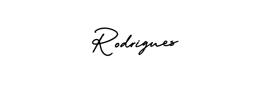 How to Draw Rodrigues signature style? AmerikaSignatureDemo-Regular is a latest design signature styles for name Rodrigues. Rodrigues signature style 3 images and pictures png