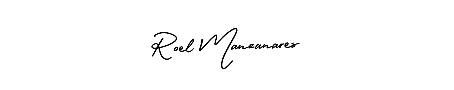 Use a signature maker to create a handwritten signature online. With this signature software, you can design (AmerikaSignatureDemo-Regular) your own signature for name Roel Manzanares. Roel Manzanares signature style 3 images and pictures png