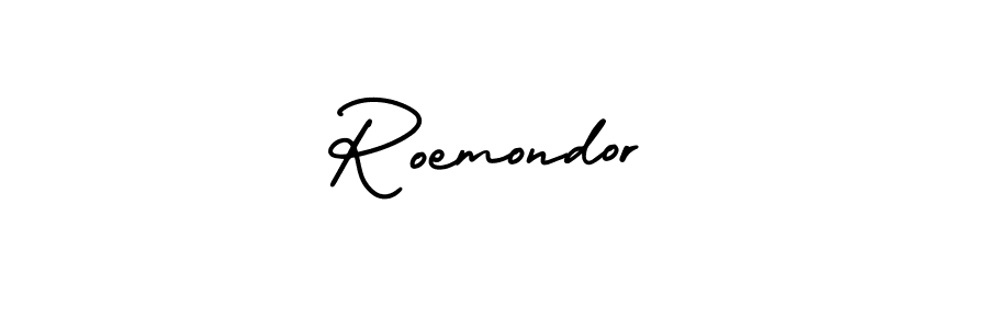 Create a beautiful signature design for name Roemondor. With this signature (AmerikaSignatureDemo-Regular) fonts, you can make a handwritten signature for free. Roemondor signature style 3 images and pictures png