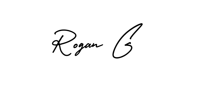 It looks lik you need a new signature style for name Rogan G. Design unique handwritten (AmerikaSignatureDemo-Regular) signature with our free signature maker in just a few clicks. Rogan G signature style 3 images and pictures png