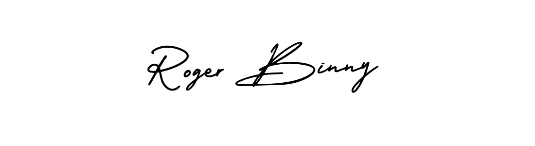 Create a beautiful signature design for name Roger Binny. With this signature (AmerikaSignatureDemo-Regular) fonts, you can make a handwritten signature for free. Roger Binny signature style 3 images and pictures png