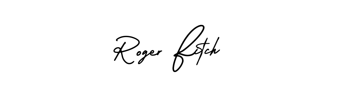 It looks lik you need a new signature style for name Roger Fitch. Design unique handwritten (AmerikaSignatureDemo-Regular) signature with our free signature maker in just a few clicks. Roger Fitch signature style 3 images and pictures png