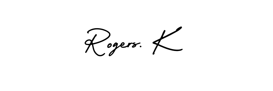 Similarly AmerikaSignatureDemo-Regular is the best handwritten signature design. Signature creator online .You can use it as an online autograph creator for name Rogers. K. Rogers. K signature style 3 images and pictures png